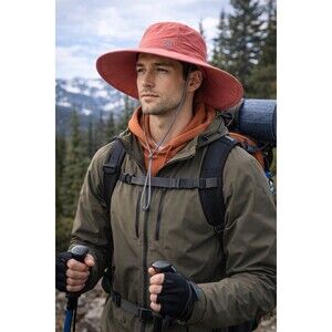 Outdoor Research Sunbriolet Sun Hat Unisex Medium UPF Hiking Trail Coral Pink